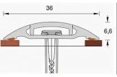 Порог с монтаж.каналом 36мм/0.9м 291 Орех
