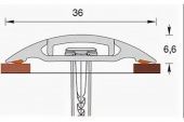 Порог с монтаж.каналом 36мм/1.6м  "Идеал" 253 Ясень серый
