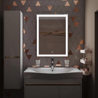 Зеркало MIXLINE "Минио" 600*800 (ШВ) сенсорный выключатель, светодиодная подсветка