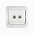 Компьютерная розетка двойная RJ-45 CLASSICO белая 2136 IN HOME