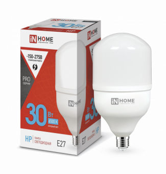 016.5175 Лампа светодиодная LED-HP-PRO 30Вт 230В Е27 6500К 2850Лм IN HOME